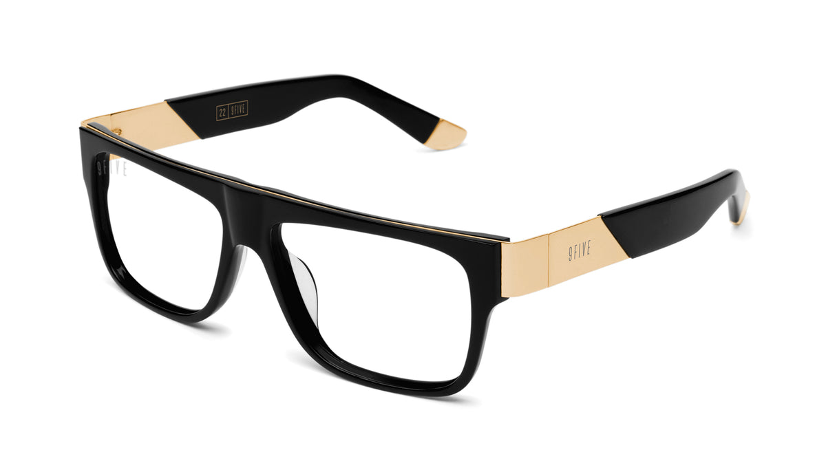 9FIVE Locks Cognac & 24K Gold Clear Lens Glasses Rx – 9FIVE Eyewear